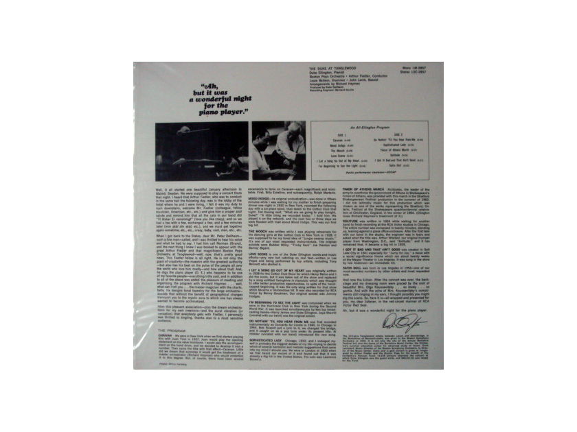 ★Sealed Audiophile 180g★ RCA Victor / - DUKE ELLINGTON-FIEDLER, The Duke at Tanglewood!