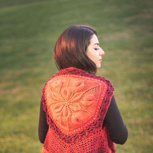 Embossed Crochet Boho Vest