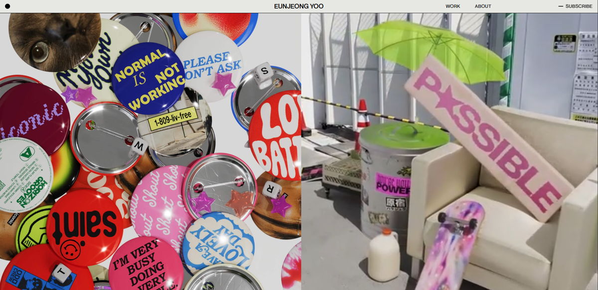 Screenshot of Eunjeong Yoo, from the 3d artist portfolios collection.