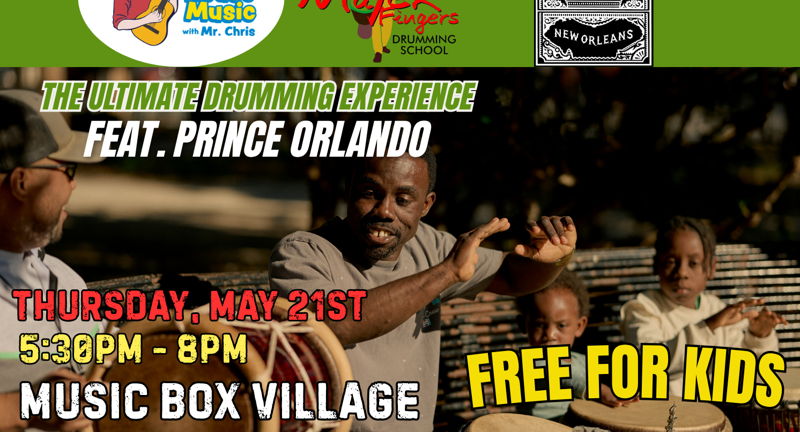 Blue House Concert w/Prince Orlando: The Ultimate Drumming Experience 