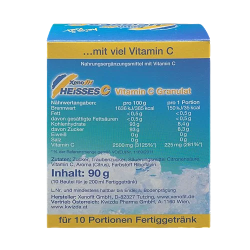 Xenofit Heisses C Trinkgranulat mit Vitamin C - Zitronengeschmack - 270 g