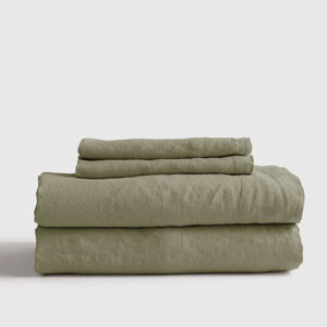 Linen Sheets | Quince, Queen, Aloe