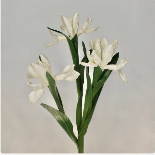 White Dutch Iris -Realistic Artificial Flowers - Image 3