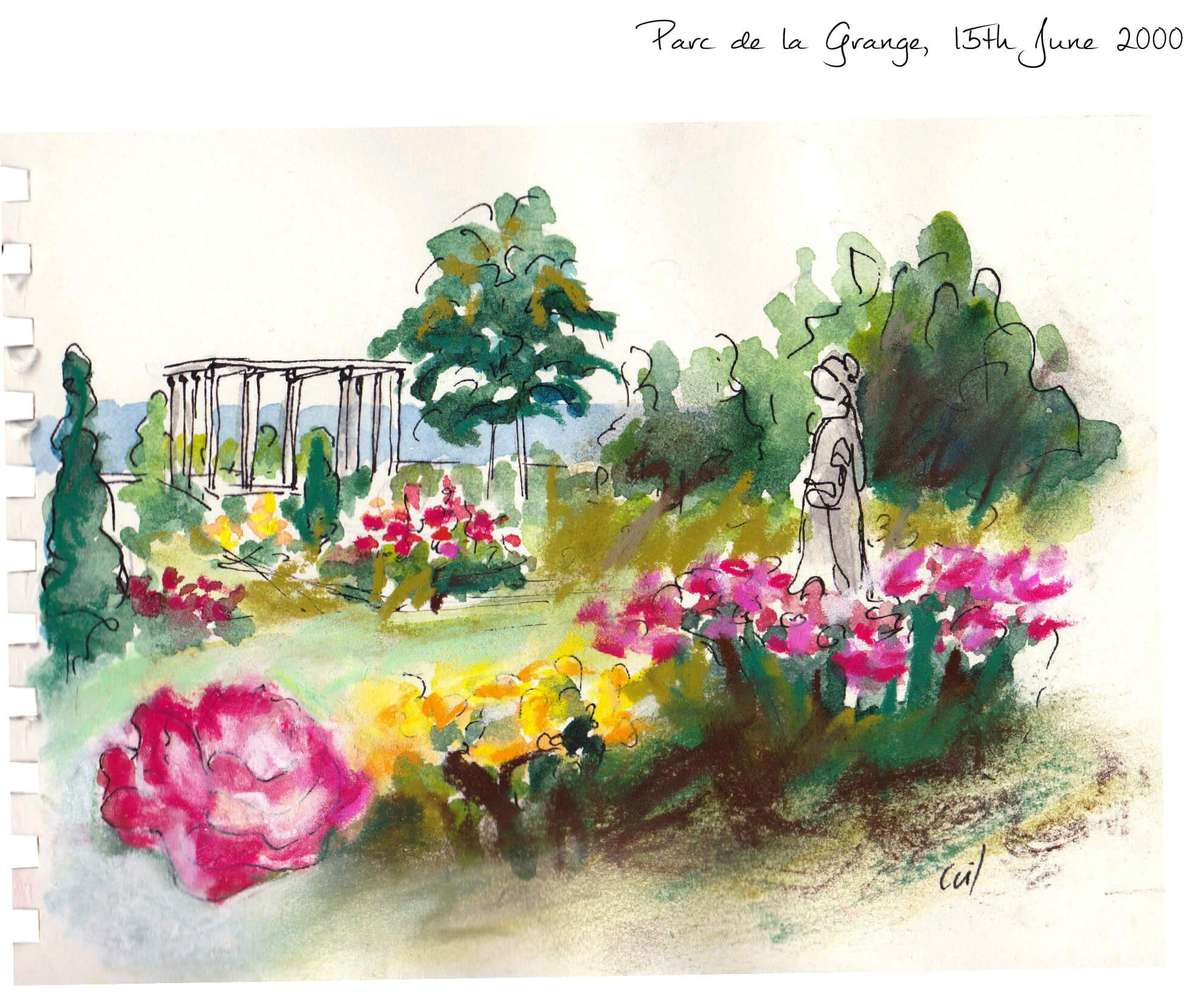 Rose Empire Inspiration behind this floral spicy and woody unisex perfume, Parc de la Grange in Geneva the rose garden