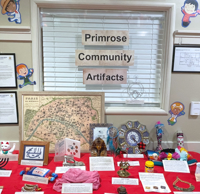 primrose community cultural artifact table 
