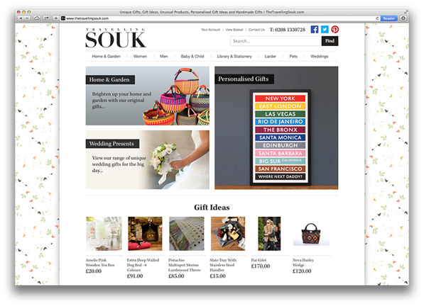 The Travelling Souk website