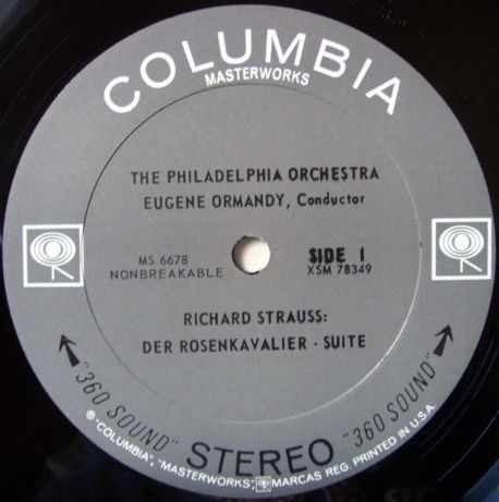 Columbia 2-EYE / ORMANDY, - R. Strauss Rosenkavalier Su...