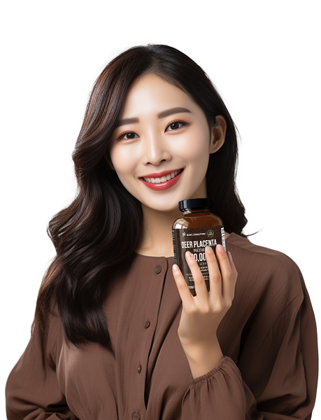 beautiful asian lady holding a bottle of Nano Singapore's best collagen gummies