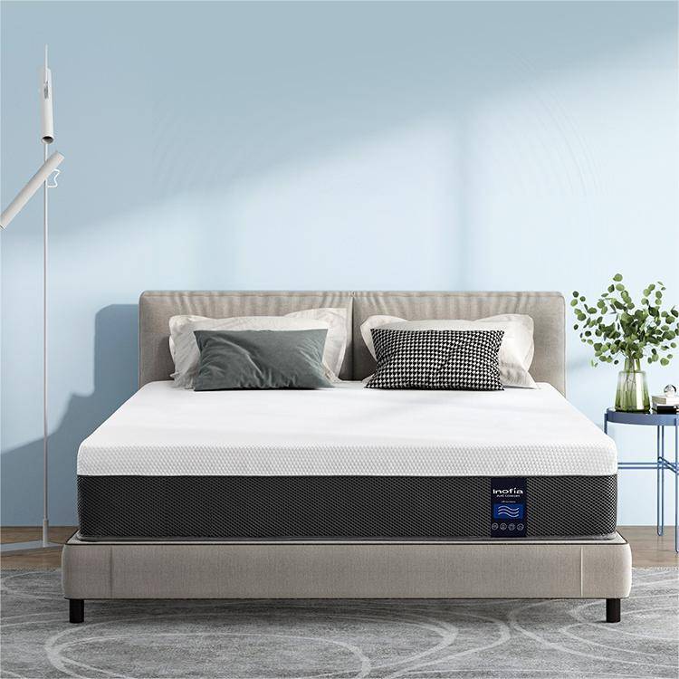Inofia Double Memory Foam Sprung Mattress 25cm Elegant Collection with Innovative Memory Foam and Soft Knitted Fabric