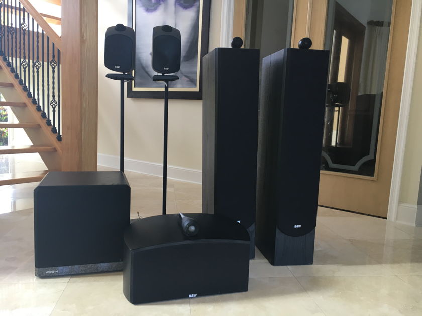 Bowers & Wilkins Home Theatre Speakers (P6, HTM2, LM1) + Velodyne Servo F-1200 Subwoofer
