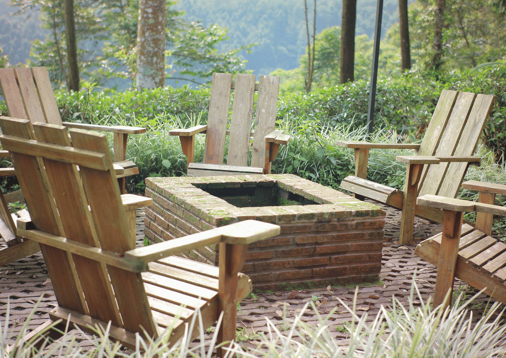 Side-by-side images showing a rusted and cracked fire pit rim with red circles highlighting the damage.
