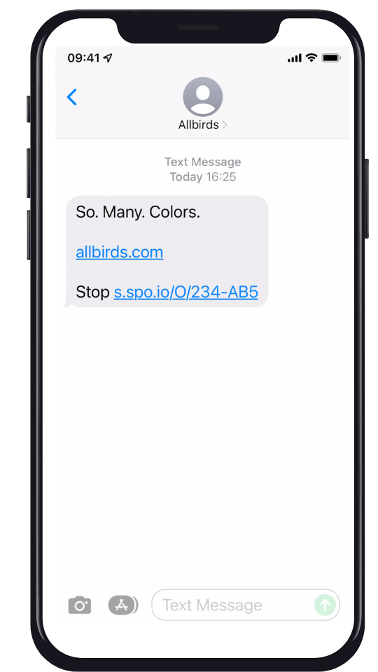 SMS Customer example