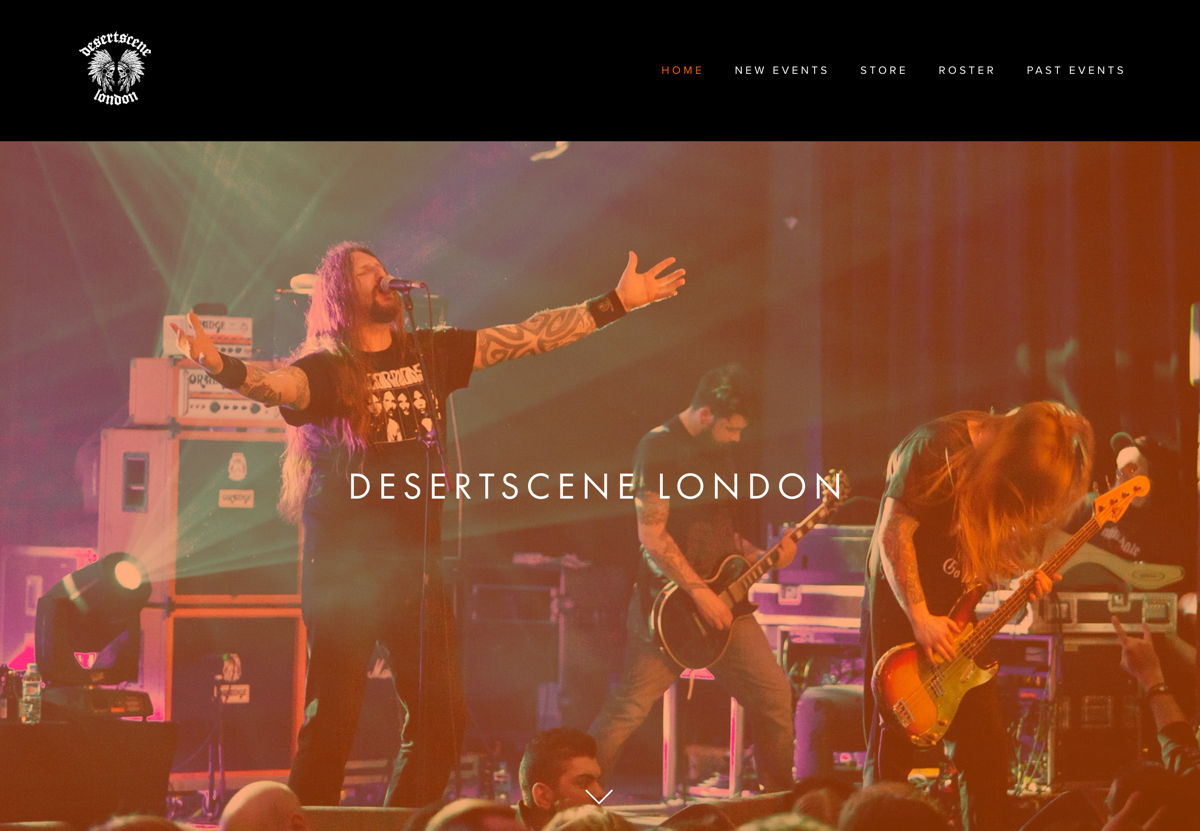 Screenshot of Desertscene, from the event websites collection.