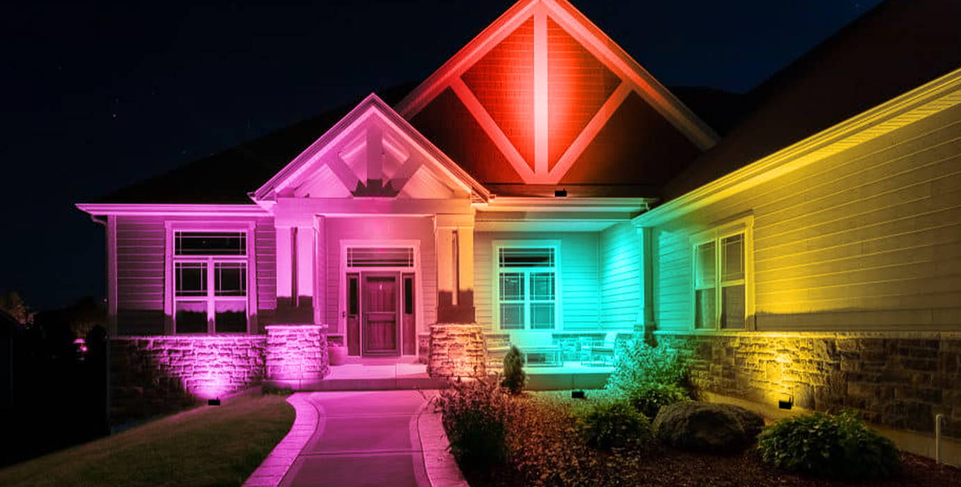 exterior rgb flood light