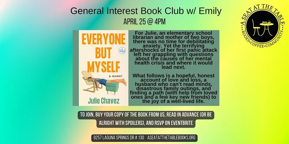 General Interest Book Club w/ Emily: "Everyone But Myself" promotional image