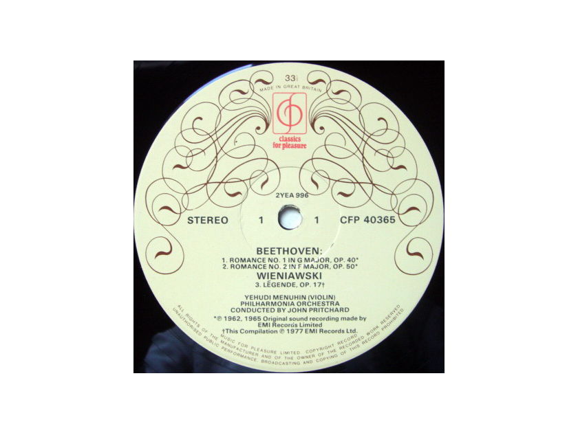 EMI CFP / MENUHIN-PRITCHARD, - Beethoven Romances No.1 & 2, MINT!
