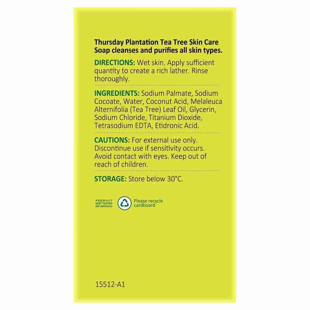 Thursday Plantation Tea Tree Skin Care Soap Bars 3 x 125g - Image 4