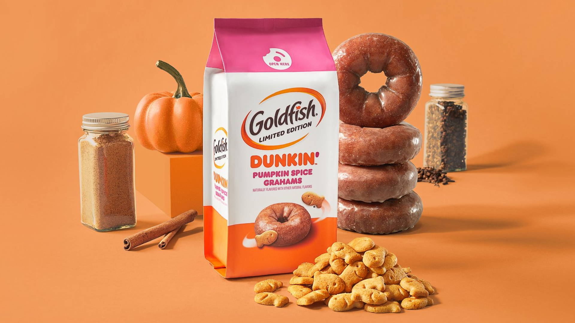 Featured image for Goldfish and Dunkin' Drop Pumpkin Spice Collab