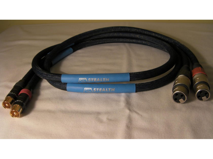 Stealth Audio SCR Silver Converting IC (XLR-Female to RCA) 1m  (Free Ship & PayPal)