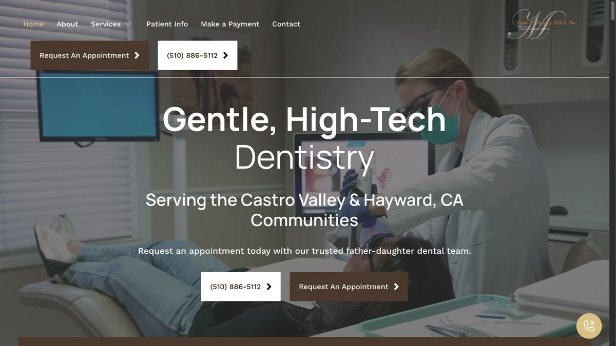 Screenshot of Mark S. Murphy, DDS, Inc. , from the dentist websites collection.