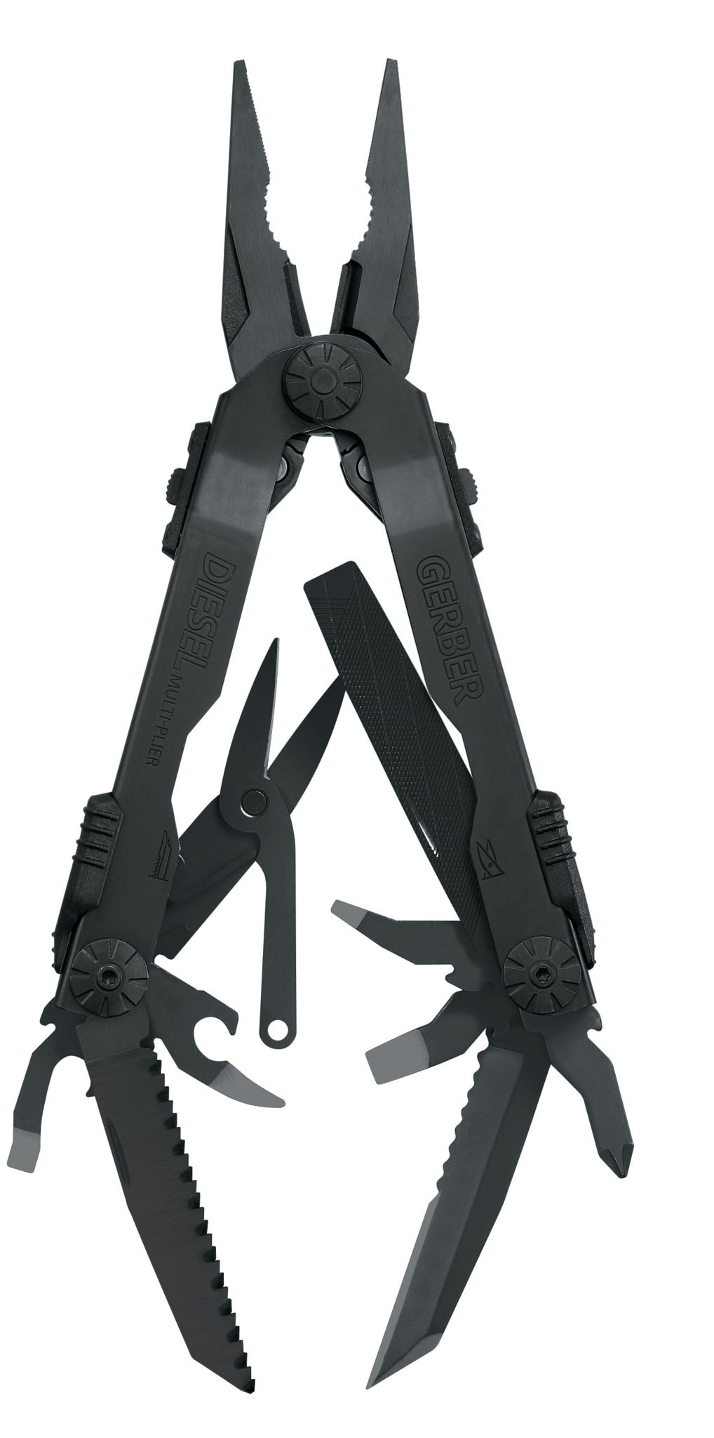 Gerber Diesel MultiTool (2003) vs Gerber MP600 MultiTool Series (2004) Slant