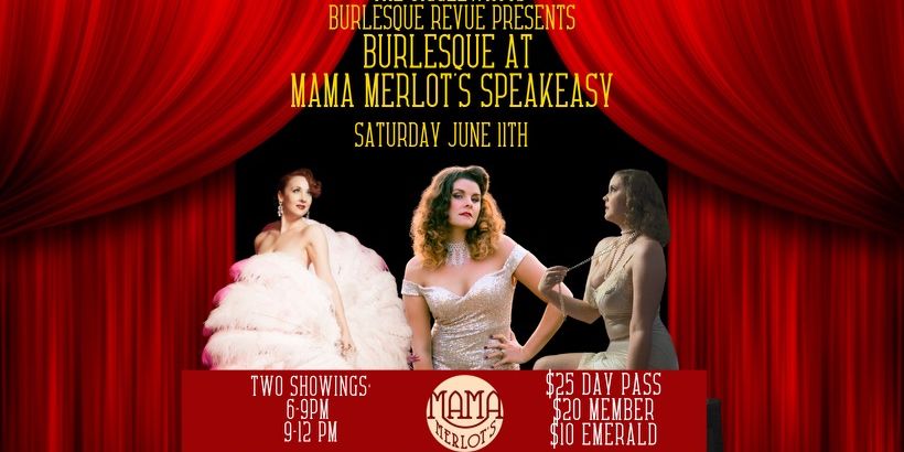 The jigglewatts Burlesque Revue at Mama Merlot's Speakeasy promotional image