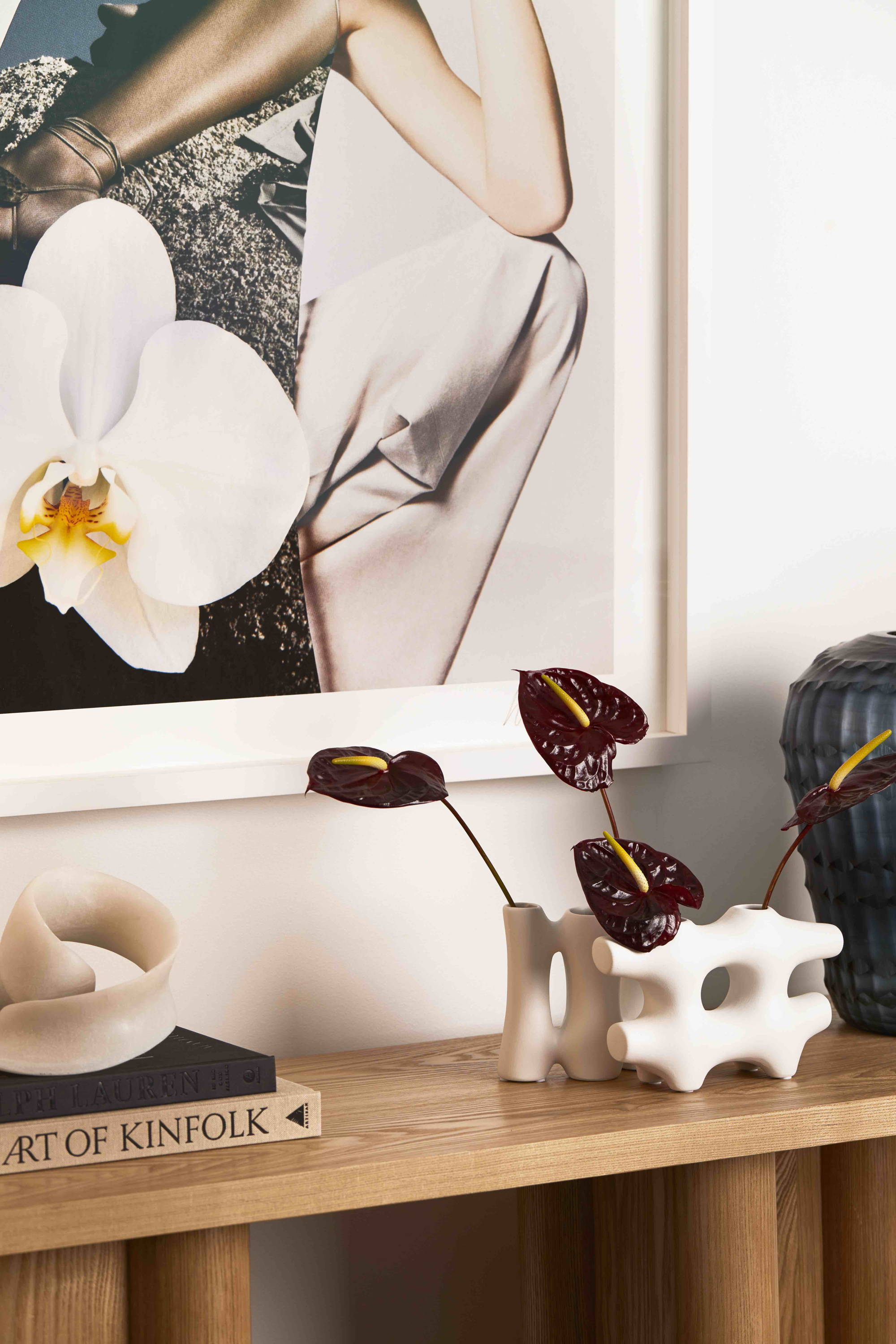 'Fever' by Dina Broadhurst - A mixed media collage print, framed and styled in-store with FRAMING TO A T 