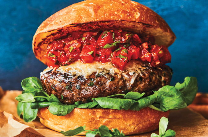 Burgers aux herbes et au parmesan