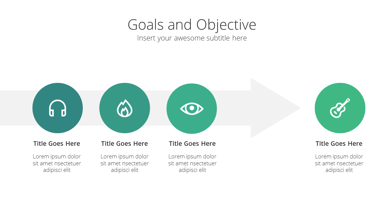 Modern X Marketing Plan Presentation Template Goals and Objectives