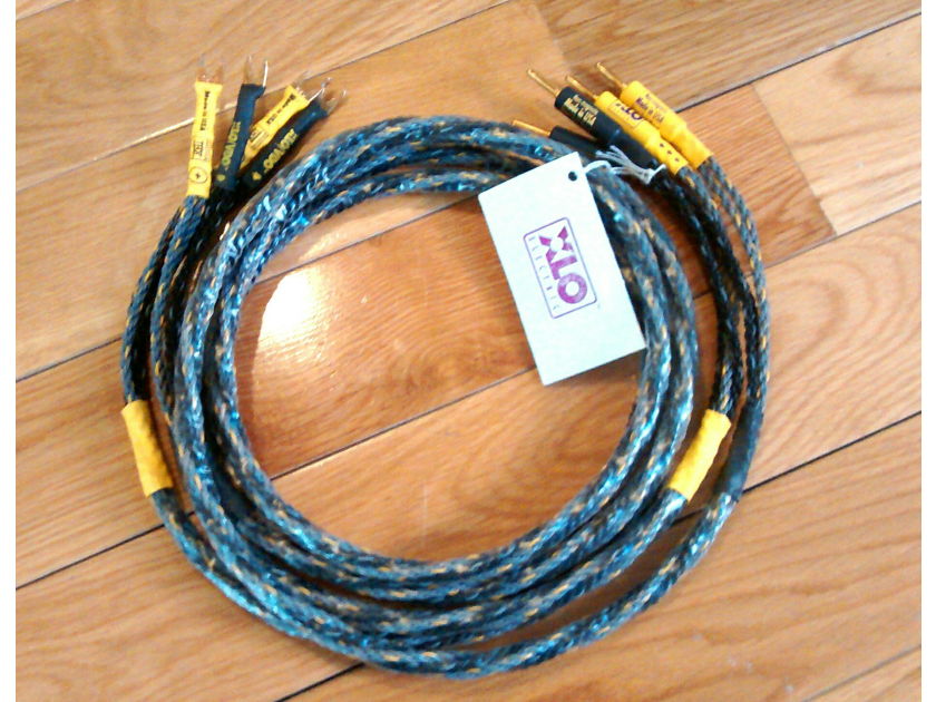 XLO Electric ER-12 speaker cables Spades to Bananas  8ft pair