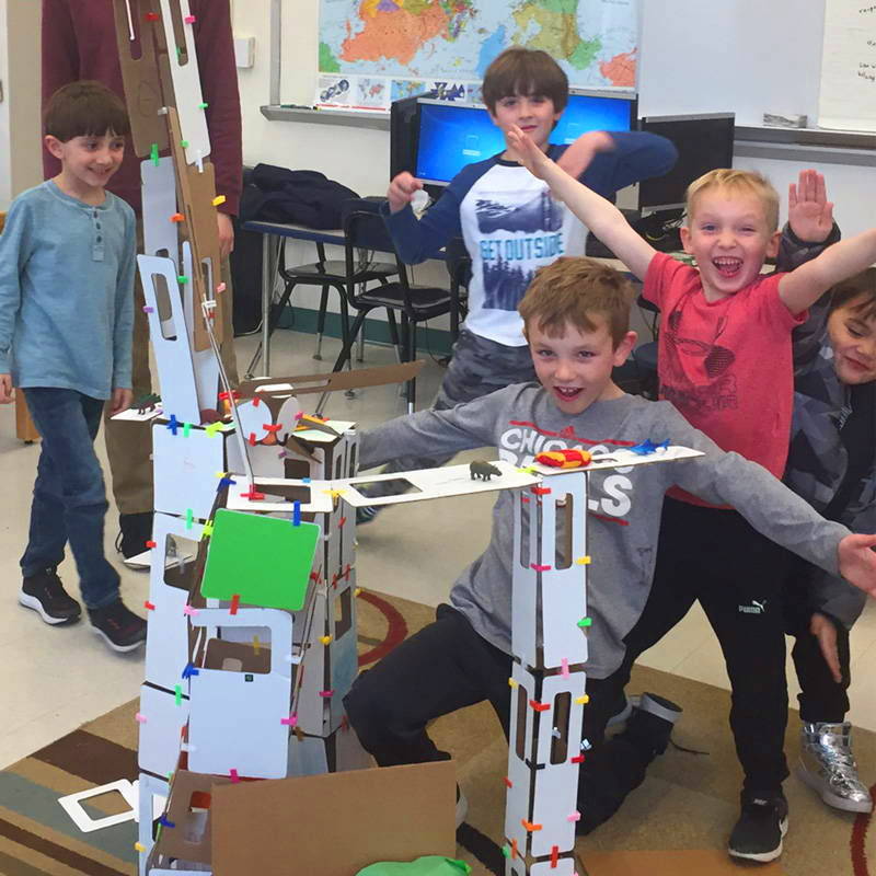 students learning urban planning with 3DuxDesign architecture sets