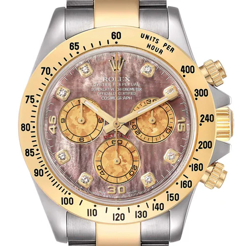 Rolex Daytona Gold/Steel MoP Dial Diamonds