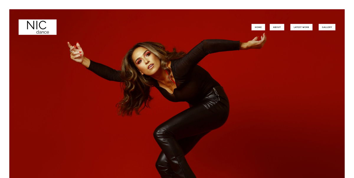 Screenshot of Nic Dance, from the dancer websites collection.