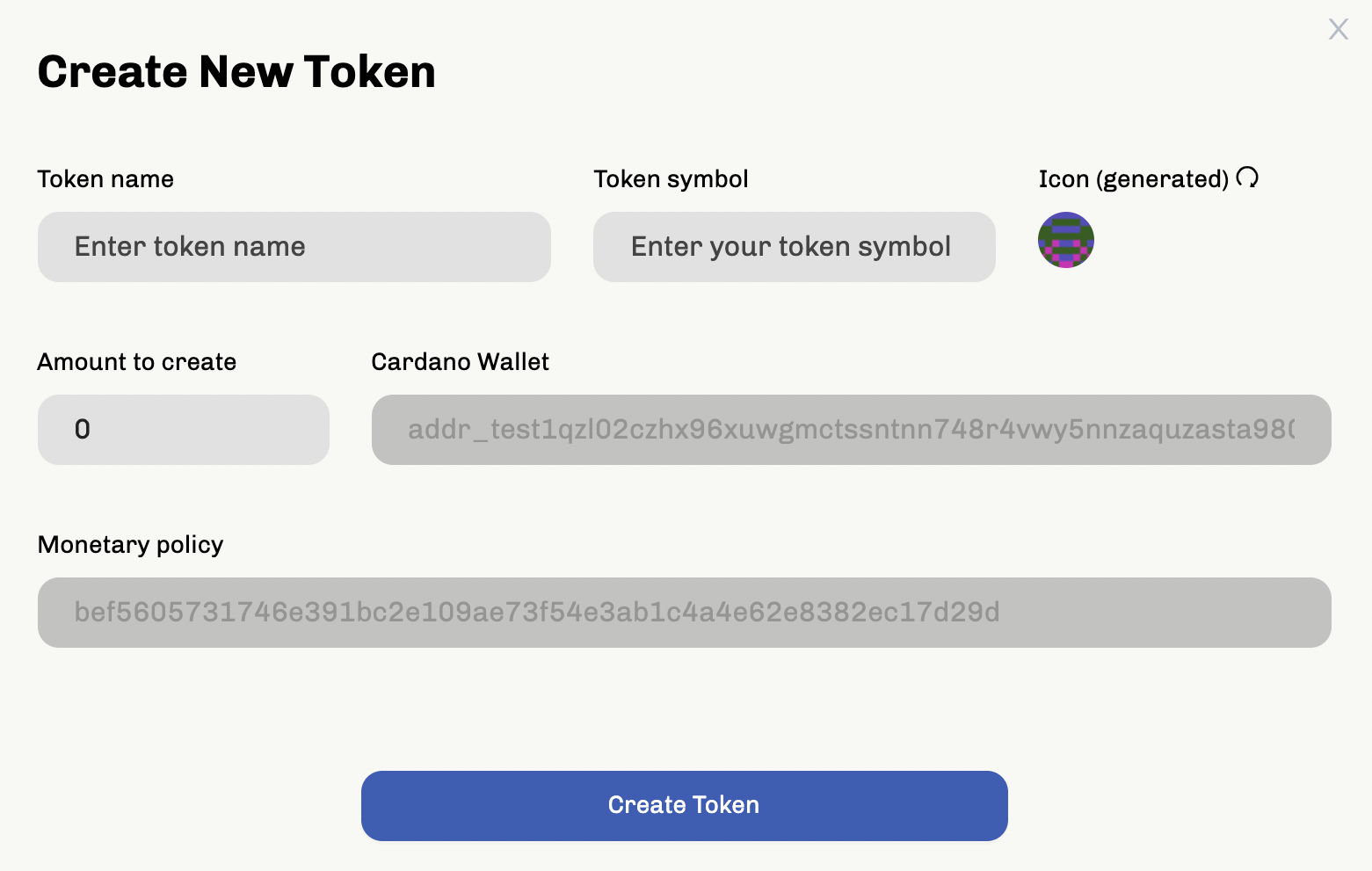 token builder dashboard