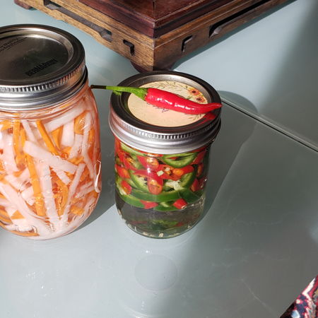 I know you said the red chilies are too hot, but, my future daughter in law loves them extra spicy. And i make her the vietnamese style pickled daikon n 🥕