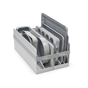 Caraway Nonstick Ceramic Bakeware Set (11 Pieces) - Baking Sheets, Assorted Baking Pans, Cooling Rack, & Storage - Aluminized Steel Body - Non Toxic, PTFE & PFOA Free - Gray