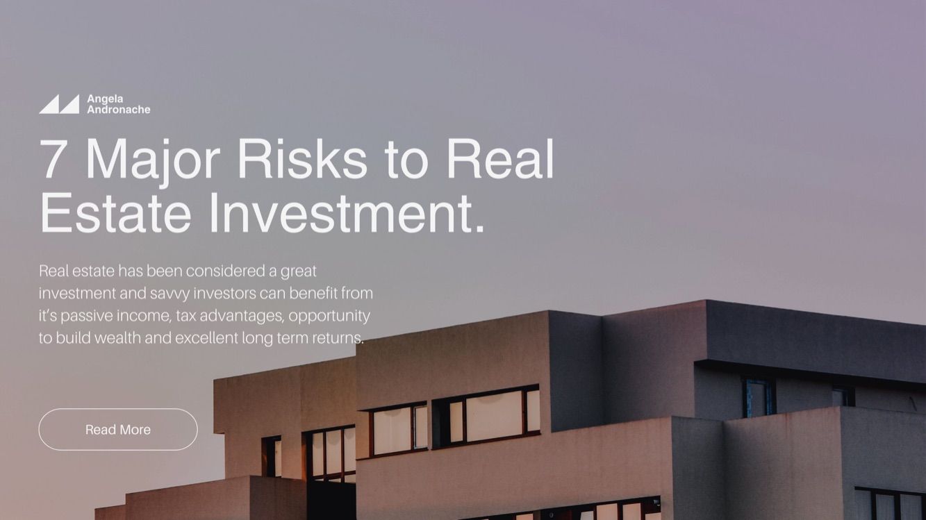 featured image for story, 7 Major Risks to Real Estate Investment.