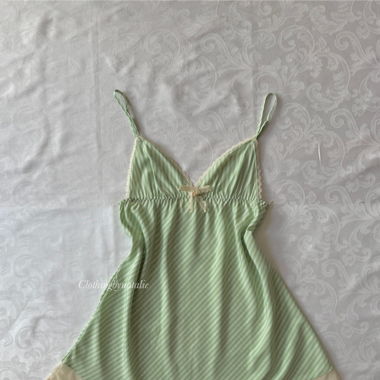 Japanese Satin Green Babydoll (S/M)