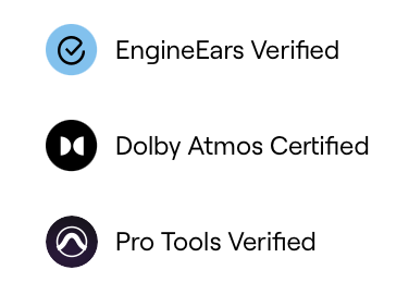 Dolby Atmos Certified and Pro tools Verified