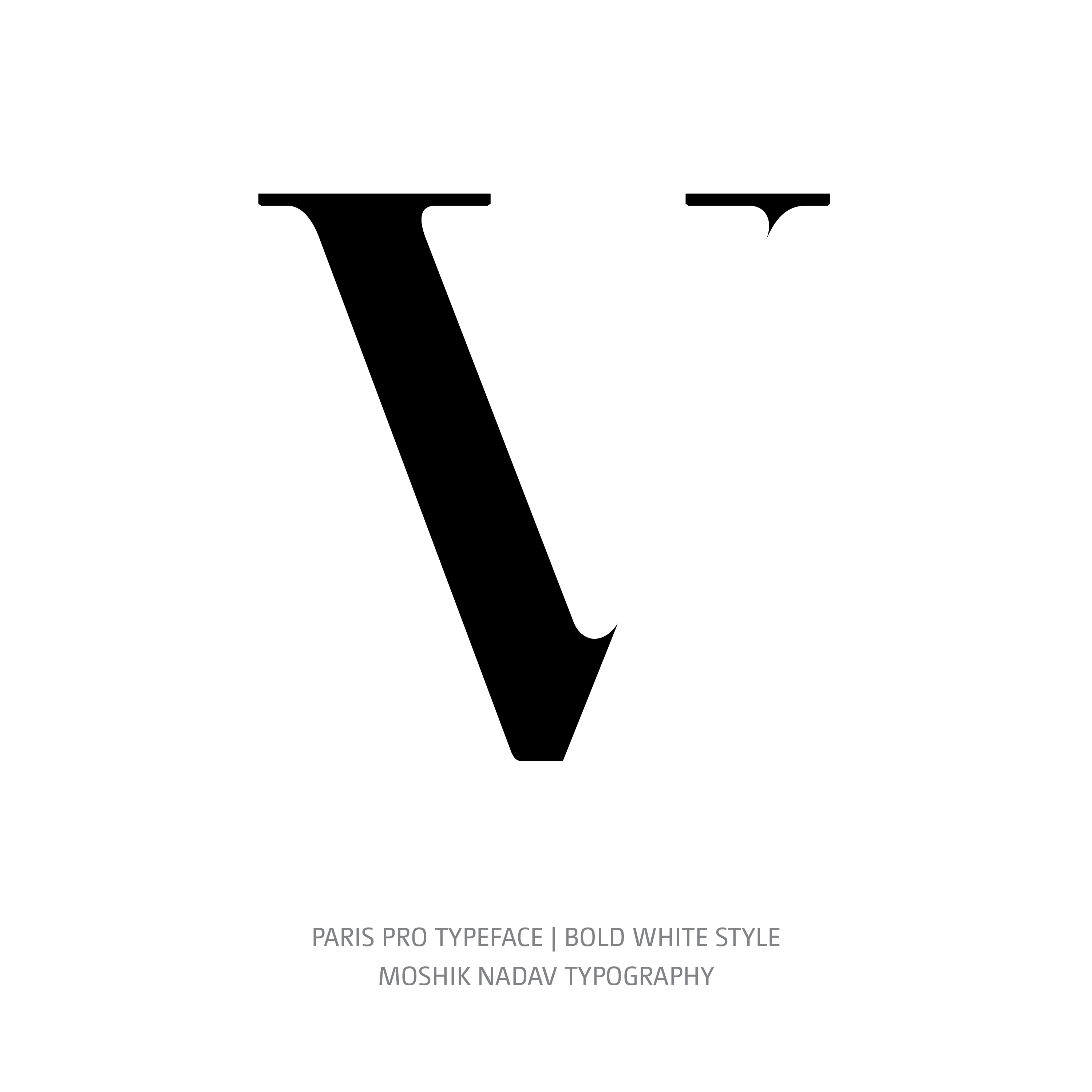 Paris Pro Typeface Bold White V