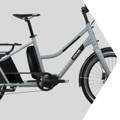 Un vélo tout équipé, porte-bagage et lumières