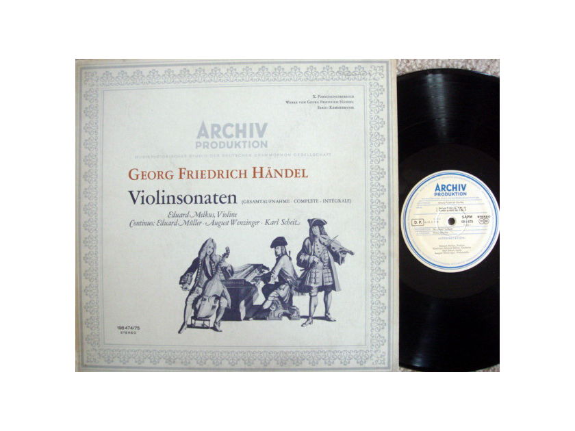 ★1st Press★ Archiv / MELKUS, - Handel Violin Sonatas,  NM, 2 LP Set!