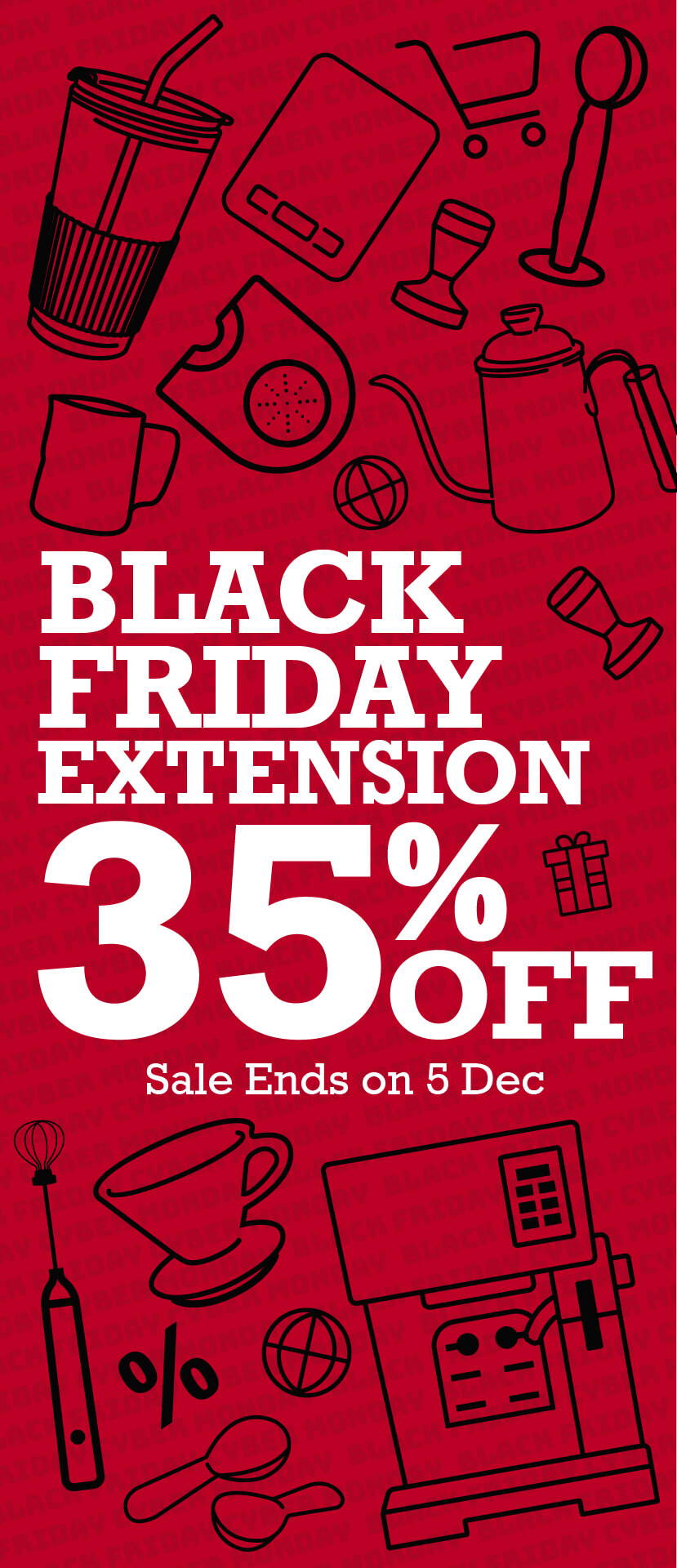 EspressoWorks Black Friday Cyber Monday Extended Sale - Save 35% Sitewide
