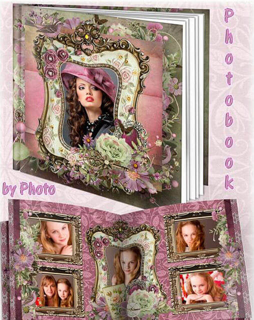 Цветочная Фотошоп фотокнига в стиле винтаж - моя любовь