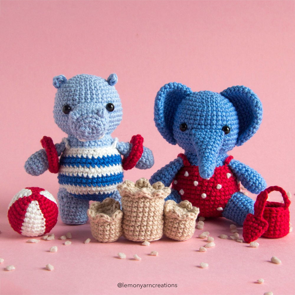 Elephant and Hippo Summer Set