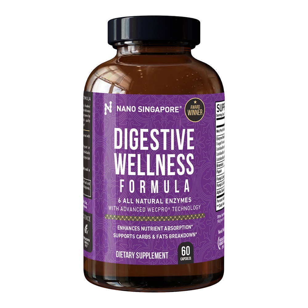 A bottle of the best digestive enzyme supplement