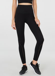 Jerf Womens Sanibel Black Seamless Active Leggings Econyl