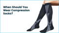 A woman's leg wearing black color compression socks from Joocla.