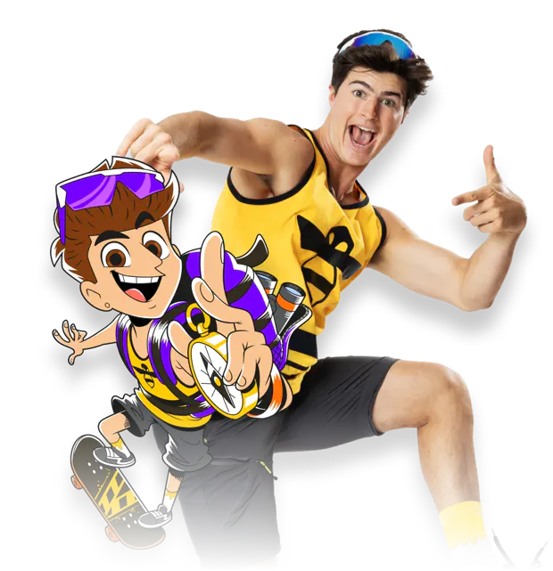 Natan por A&iacute; com os &oacute;culos SunKids