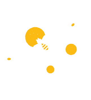 organic floral sources for bee above it local raw honey icon